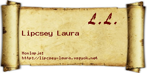 Lipcsey Laura névjegykártya